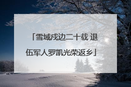 雪域戍边二十载 退伍军人罗凯光荣返乡