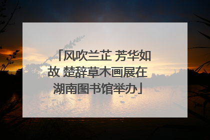 风吹兰芷 芳华如故 楚辞草木画展在湖南图书馆举办