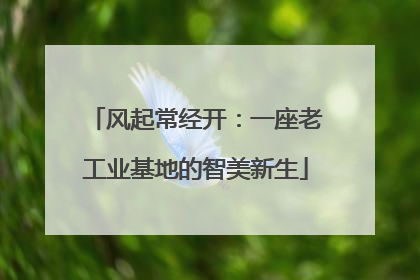 风起常经开：一座老工业基地的智美新生