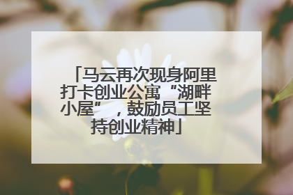 马云再次现身阿里打卡创业公寓“湖畔小屋”，鼓励员工坚持创业精神