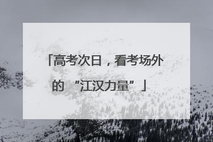 高考次日，看考场外的 “江汉力量”