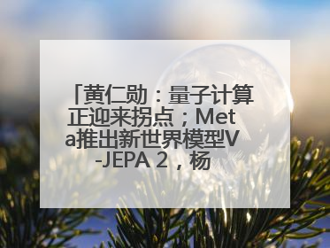 黄仁勋：量子计算正迎来拐点；Meta推出新世界模型V-JEPA 2，杨立昆参与开发丨全球科技早参