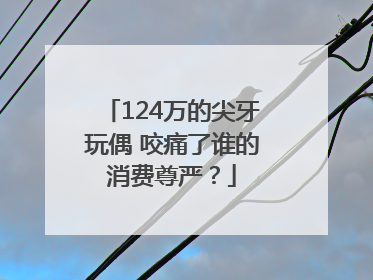 124万的尖牙玩偶 咬痛了谁的消费尊严？