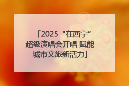 2025“在西宁”超级演唱会开唱 赋能城市文旅新活力
