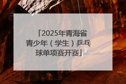 2025年青海省青少年（学生）乒乓球单项赛开赛