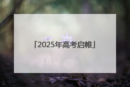 2025年高考启帷