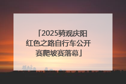 2025骑观庆阳红色之路自行车公开赛爬坡赛落幕