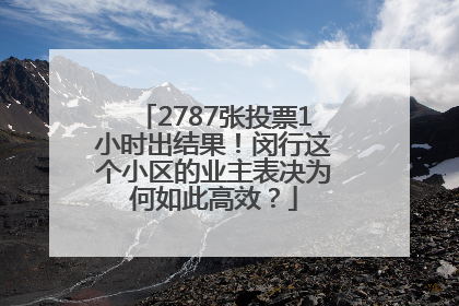 2787张投票1小时出结果！闵行这个小区的业主表决为何如此高效？