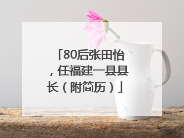 80后张田怡，任福建一县县长（附简历）