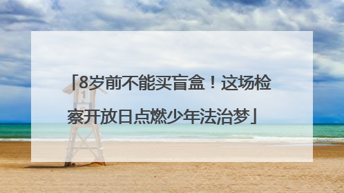 8岁前不能买盲盒！这场检察开放日点燃少年法治梦