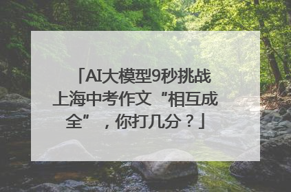 AI大模型9秒挑战上海中考作文“相互成全”，你打几分？