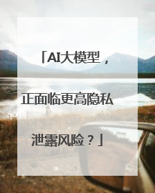 AI大模型，正面临更高隐私泄露风险？