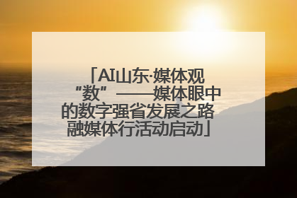 AI山东·媒体观“数”——媒体眼中的数字强省发展之路融媒体行活动启动