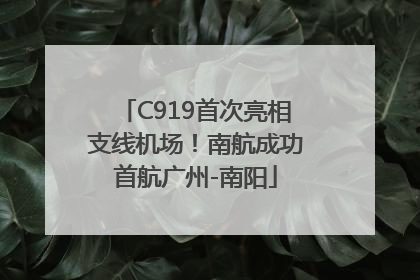 C919首次亮相支线机场！南航成功首航广州-南阳